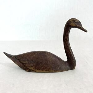 Vintage Scott Nelles Bronze Swan Sculpture Figurine Paperweight